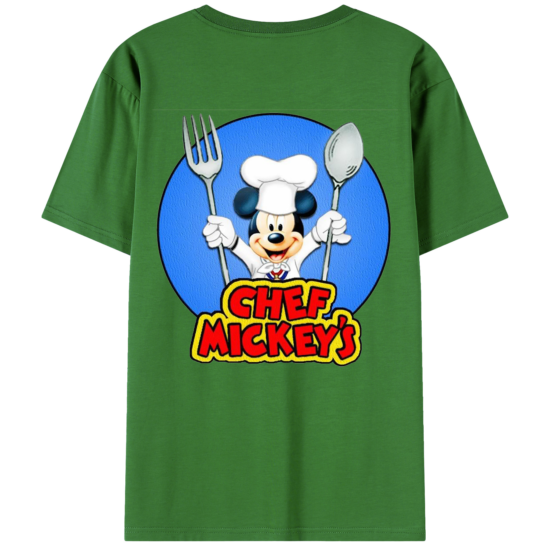 （画像用） ミッキーマウス Mickey Mouse レディース半袖Tシャツ(バックプリント)